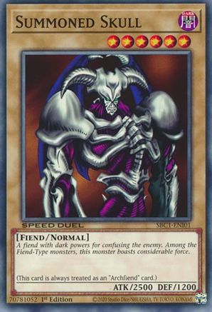 Summoned Skull (SBC1-ENI01) - Speed Duel: Streets of Battle City 1st Edition