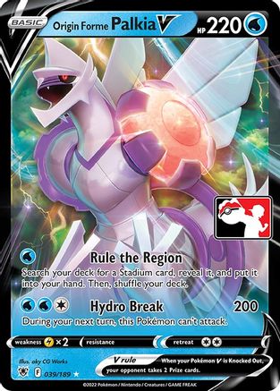 Origin Forme Palkia V/189  - Holofoil Prize Pack Series Cards - Ultra Rare