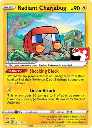Radiant Charjabug  - Holofoil Prize Pack Series Cards - Radiant Rare
