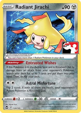 Radiant Jirachi  - Holofoil Prize Pack Series Cards - Radiant Rare