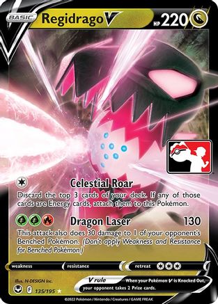 Regidrago V 135  - Holofoil Prize Pack Series Cards - Ultra Rare