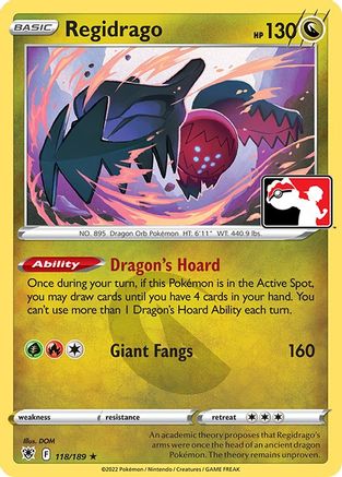 Regidrago - 118/189/189  Prize Pack Series Cards - Rare