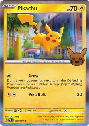 Pikachu 062  - Holofoil Trick or Trade BOOster Bundle 2023 - Common