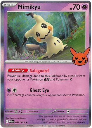 Mimikyu 097  Trick or Trade BOOster Bundle 2023 - Holo Rare