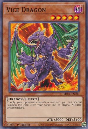Vice Dragon (SDCK-EN009) - Structure Deck: The Crimson King 1st Edition