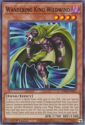 Wandering King Wildwind (SDCK-EN013) - Structure Deck: The Crimson King 1st Edition