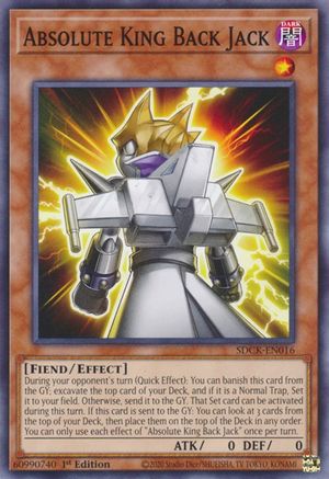 Absolute King Back Jack (SDCK-EN016) - Structure Deck: The Crimson King 1st Edition