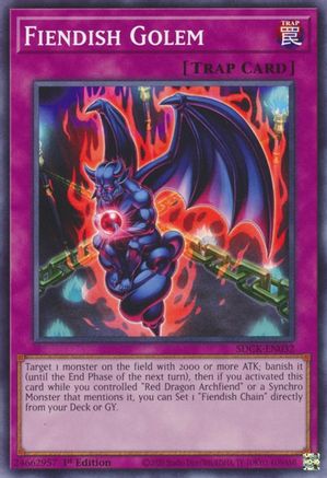 Fiendish Golem (SDCK-EN032) - Structure Deck: The Crimson King 1st Edition