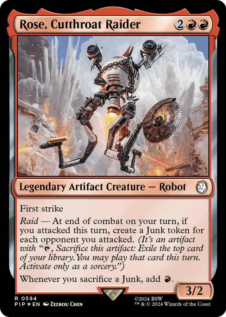 Rose, Cutthroat Raider (Surge Foil) (PIP-594) - Fallout Foil