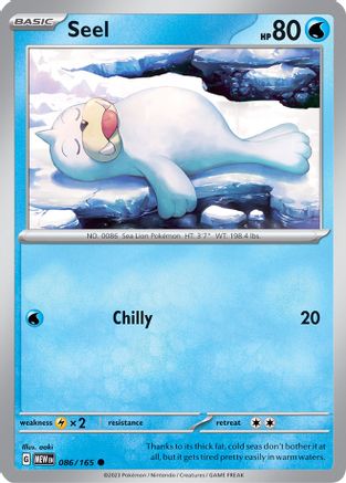 Seel 086  - Reverse Holofoil SV Scarlet & Violet 151 - Common