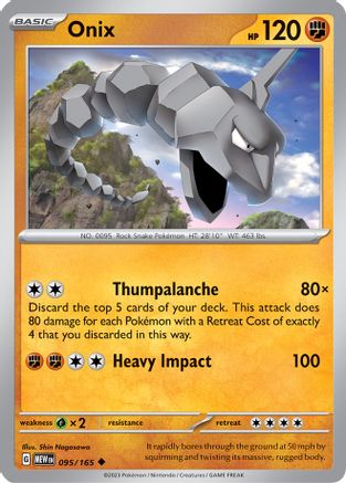 Onix 095  SV Scarlet & Violet 151 - Uncommon