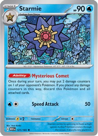 Starmie 121  - Reverse Holofoil SV Scarlet & Violet 151 - Rare