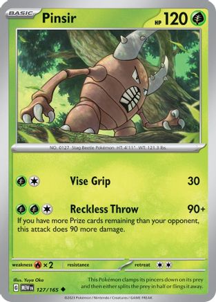 Pinsir 127  SV Scarlet & Violet 151 - Uncommon