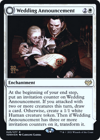 Wedding Announcement (PRE-045) - Innistrad: Crimson Vow Promos: (Double Faced Transform) Foil