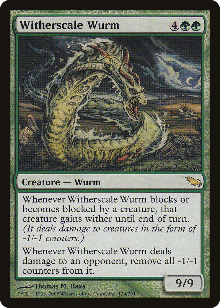 Witherscale Wurm (SHM-134) - Shadowmoor Foil