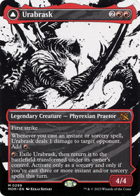 Urabrask (Showcase) (MOM-299) - March of the Machine: (Showcase) (Borderless) Foil