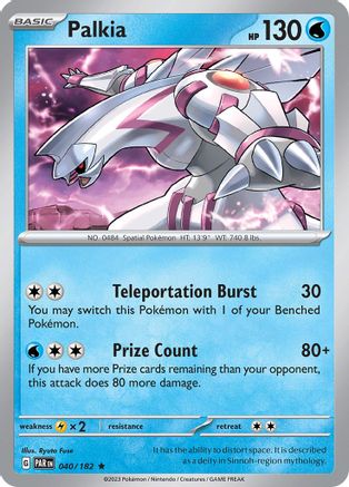 Palkia 040  - Reverse Holofoil SV04 Paradox Rift - Rare