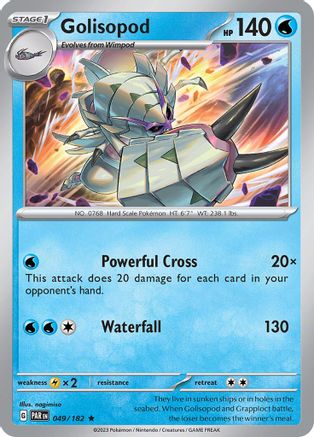 Golisopod 049  - Reverse Holofoil SV04 Paradox Rift - Rare