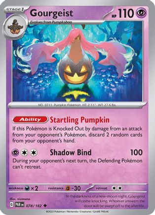 Gourgeist 078  - Reverse Holofoil SV04 Paradox Rift - Uncommon