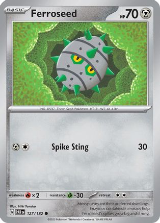 Ferroseed 127  - Reverse Holofoil SV04 Paradox Rift - Common