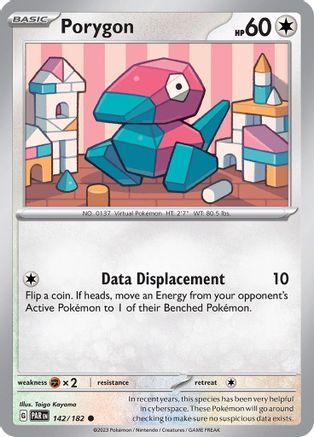 Porygon 142  - Reverse Holofoil SV04 Paradox Rift - Common