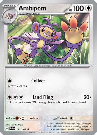 Ambipom 146  - Reverse Holofoil SV04 Paradox Rift - Uncommon