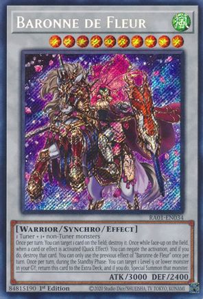 Baronne de Fleur (Secret Rare) (RA01-EN034) - 25th Anniversary Rarity Collection 1st Edition