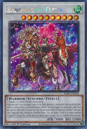 Baronne de Fleur (Platinum Secret Rare) (RA01-EN034) - 25th Anniversary Rarity Collection 1st Edition