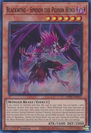 Blackwing - Simoon the Poison Wind (RA01-EN012) - 25th Anniversary Rarity Collection 1st Edition