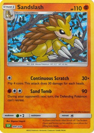 Sandslash 009  - Holofoil Trading Card Game Classic - Classic Collection