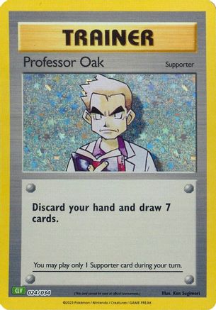 Professor Oak (CLV) 024  - Holofoil Trading Card Game Classic - Classic Collection