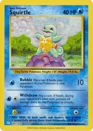 Squirtle 001  - Holofoil Trading Card Game Classic - Classic Collection