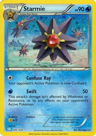 Starmie 005  - Holofoil Trading Card Game Classic - Classic Collection