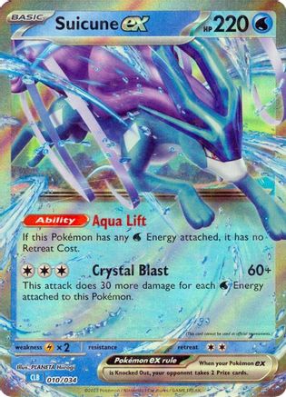 Suicune ex 010  - Holofoil Trading Card Game Classic - Classic Collection