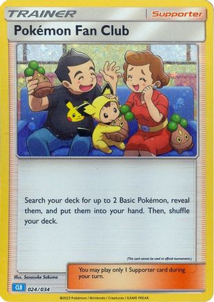 Pokemon Fan Club (CLB) 024  - Holofoil Trading Card Game Classic - Classic Collection