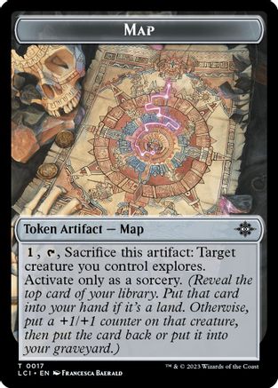 Map // Dinosaur (0009) Double-Sided Token (LCI-17 // 9) - The Lost Caverns of Ixalan Foil