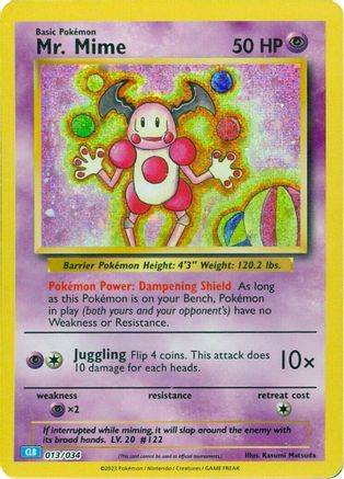Mr. Mime 013  - Holofoil Trading Card Game Classic - Classic Collection