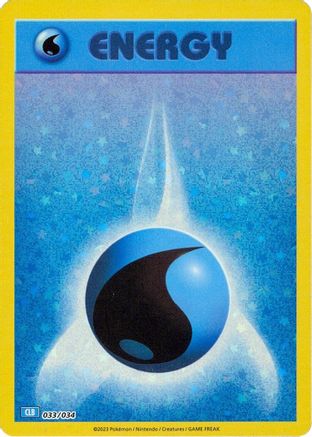 Basic Water Energy 033  - Holofoil Trading Card Game Classic - Classic Collection