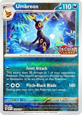 Umbreon (Obsidian Flames Stamped) 130  - Reverse Holofoil Miscellaneous Cards & Products - Promo