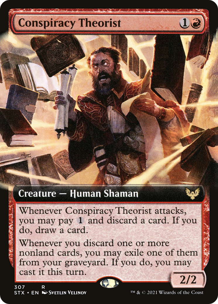 Conspiracy Theorist (Extended Art) (STX-307) - Strixhaven: School of Mages: (Extended Art) Foil