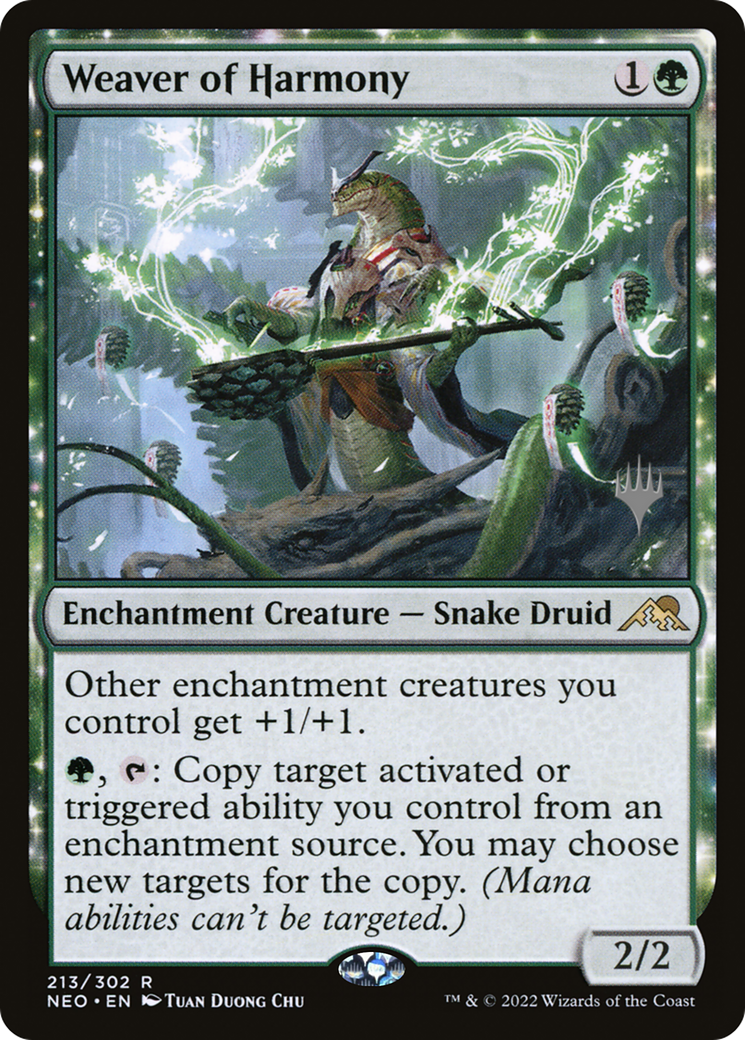 Weaver of Harmony (PPNEO-213) - Kamigawa: Neon Dynasty Promos: (enchantment)