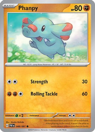 Phanpy 048  - Reverse Holofoil SV Paldean Fates - Common
