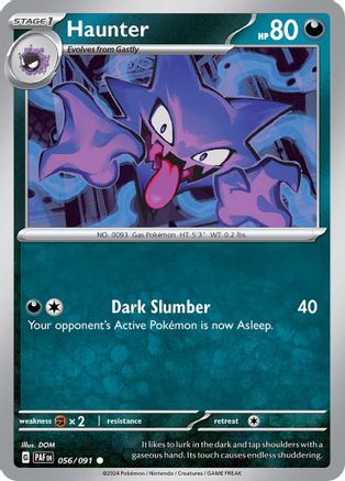Haunter 056  - Reverse Holofoil SV Paldean Fates - Common
