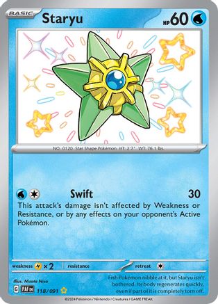 Staryu 118  - Holofoil SV Paldean Fates - Shiny Rare