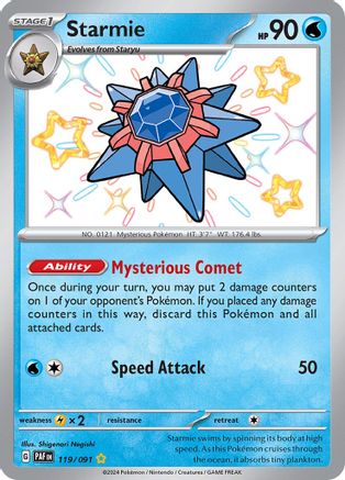 Starmie 119  - Holofoil SV Paldean Fates - Shiny Rare