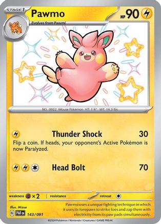 Pawmo 143  - Holofoil SV Paldean Fates - Shiny Rare