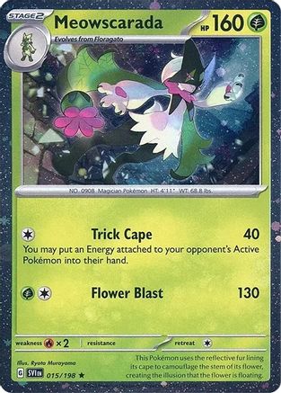 Meowscarada (Cosmos Holo) 015/198  - Holofoil Miscellaneous Cards & Products - Rare