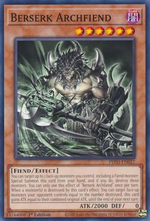 Berserk Archfiend (PHNI-EN027) - Phantom Nightmare 1st Edition