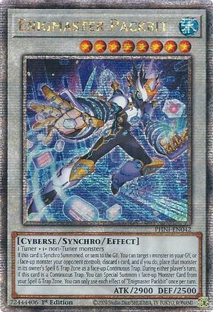 Enigmaster Packbit (Quarter Century Secret Rare) (PHNI-EN042) - Phantom Nightmare 1st Edition