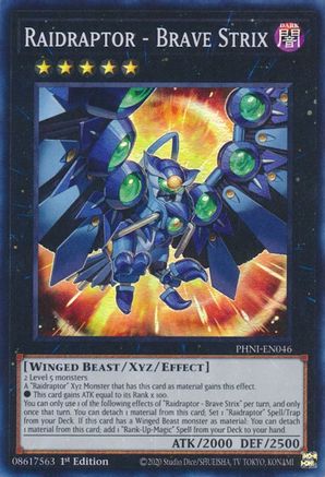 Raidraptor - Brave Strix (PHNI-EN046) - Phantom Nightmare 1st Edition